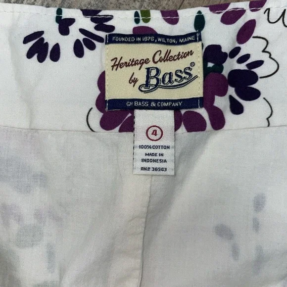 Heritage Collection By BASS Floral Cotton Skirt Sz 4 Women—A25 - Picture 2 of 6